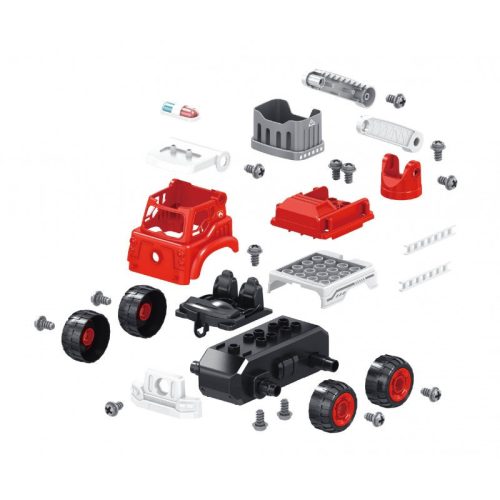 Távirányítós összeszerelhető tűzoltó autó