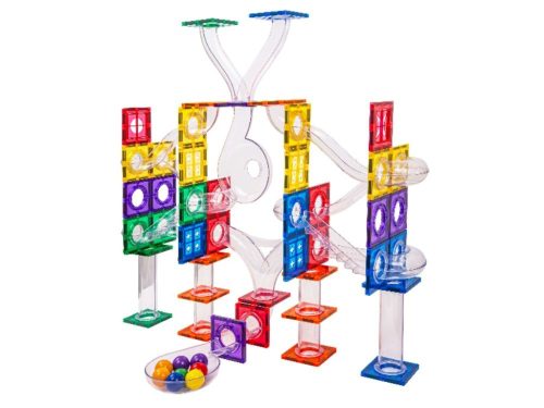 EliFix mágneses építőjáték - golyópálya 136 db + világító golyók